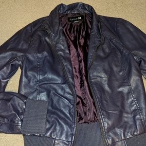 Purple Leather Jacket Forever 21